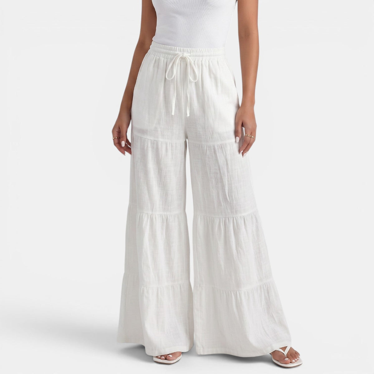 Mara | Pantalone di lino con coulisse