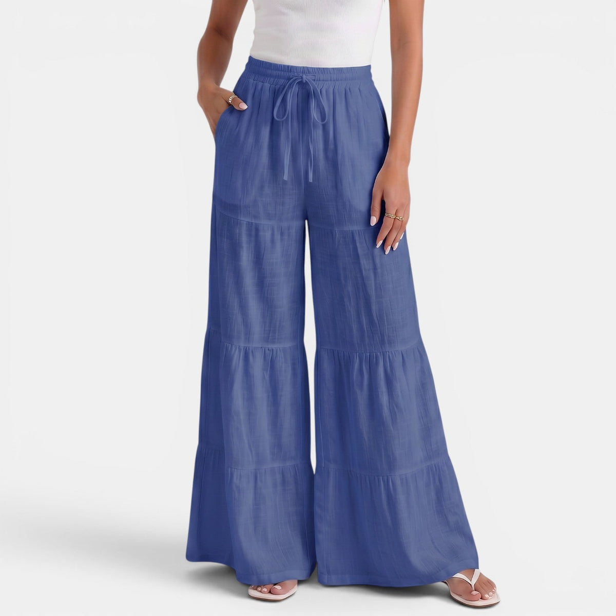 Mara | Pantalone di lino con coulisse