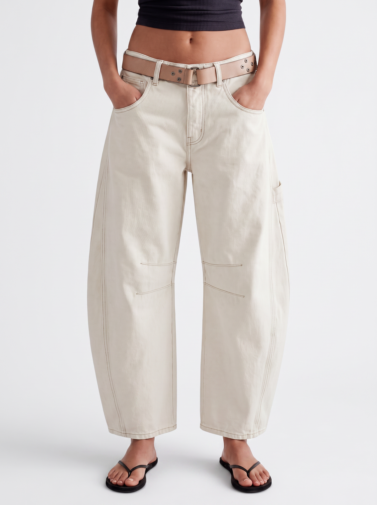 Dafne | Jeans a gamba larga elasticizzati a vita media