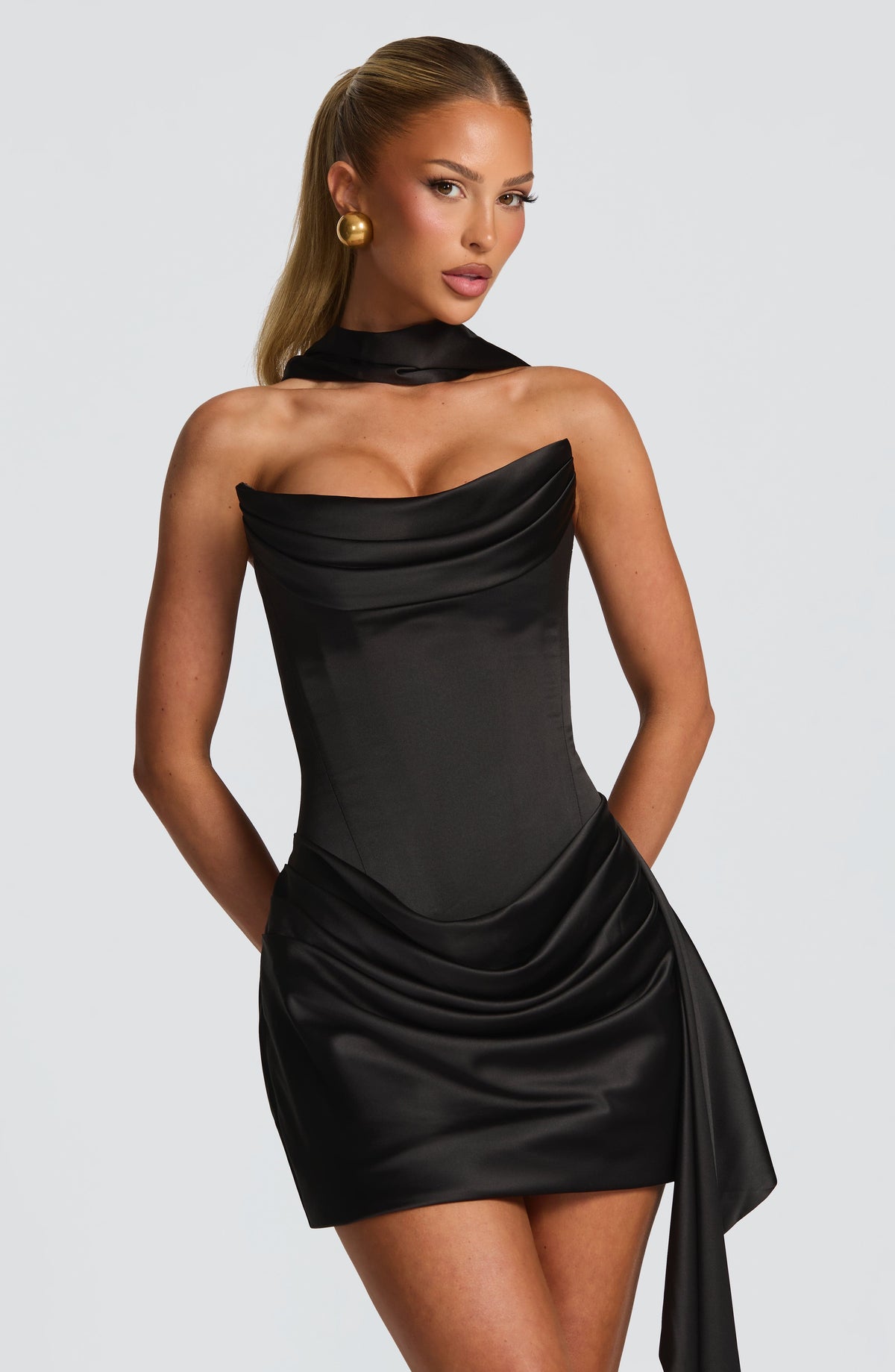 Zara | Vestido corto satinado