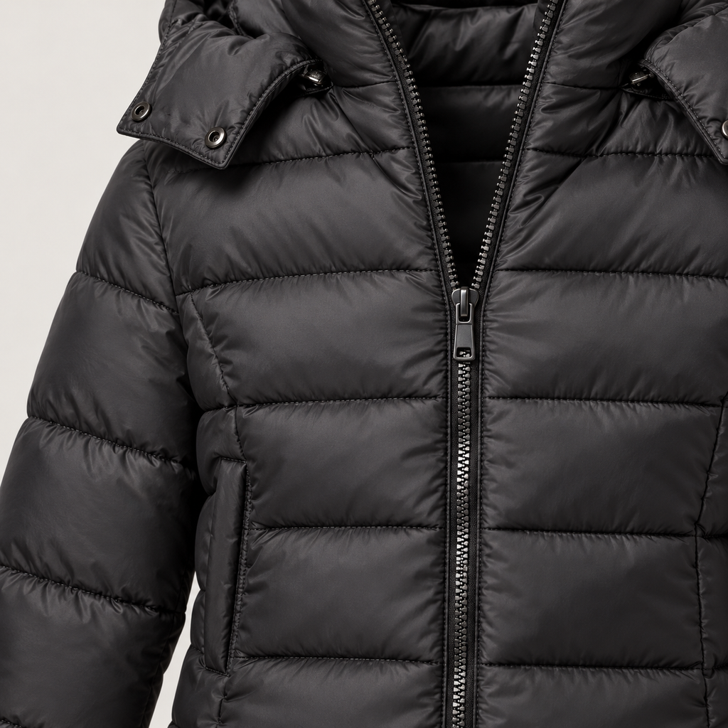 Cristina | Parka acolchada midi con capucha