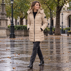 Cristina | Parka acolchada midi con capucha