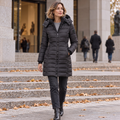 Cristina | Parka acolchada midi con capucha