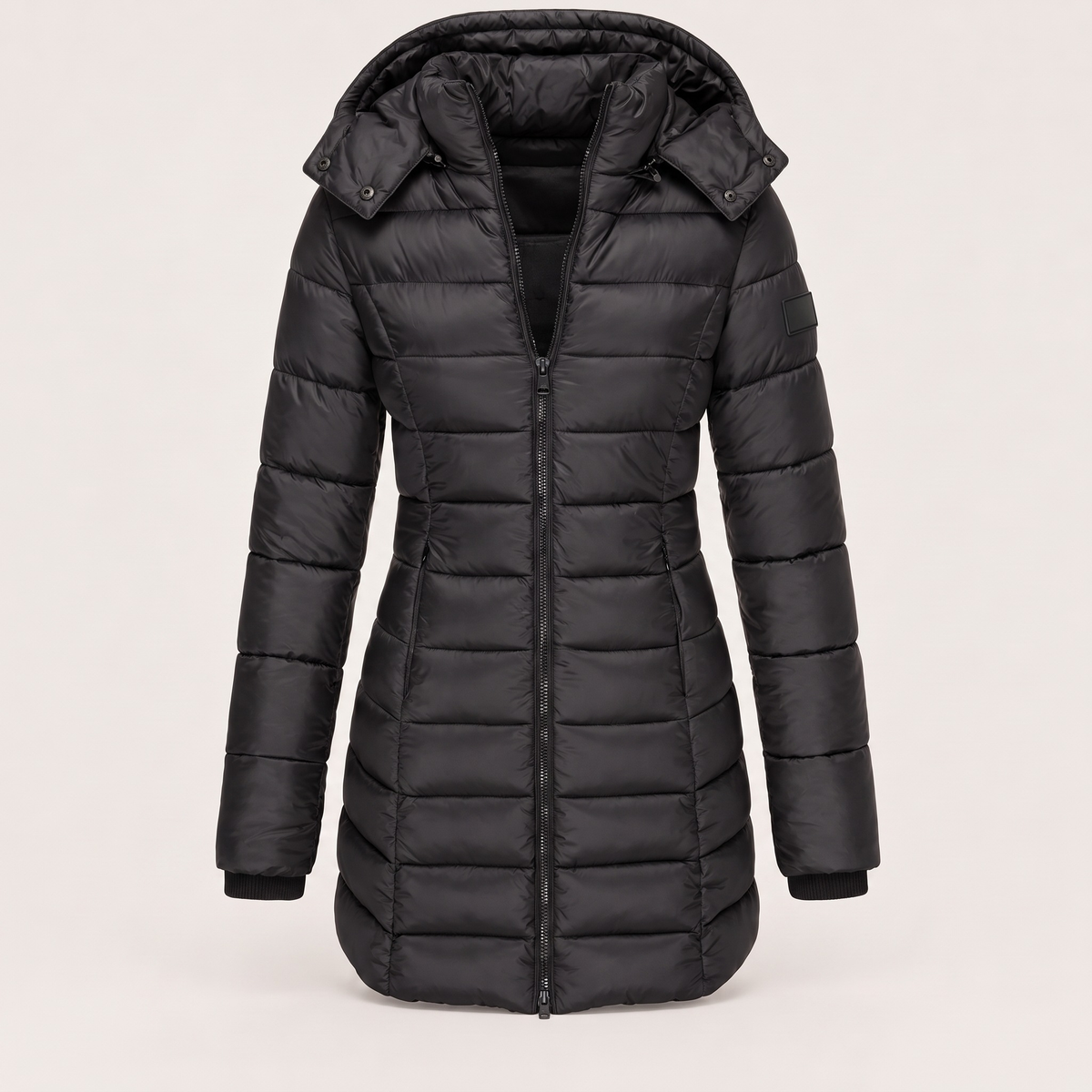 Cristina | Parka acolchada midi con capucha