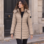 Cristina | Parka acolchada midi con capucha