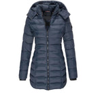 Cristina | Parka acolchada midi con capucha