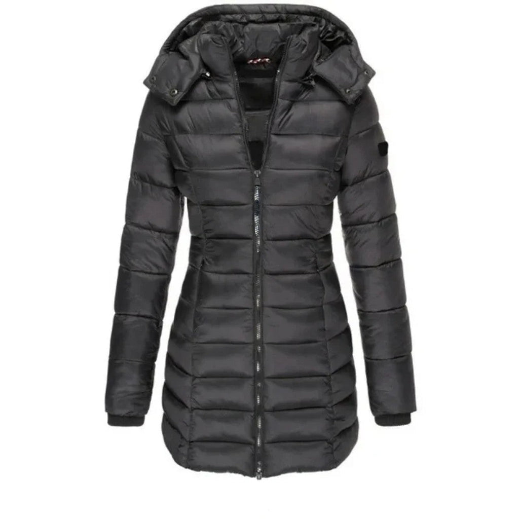 Cristina | Parka acolchada midi con capucha