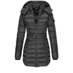 Cristina | Parka acolchada midi con capucha
