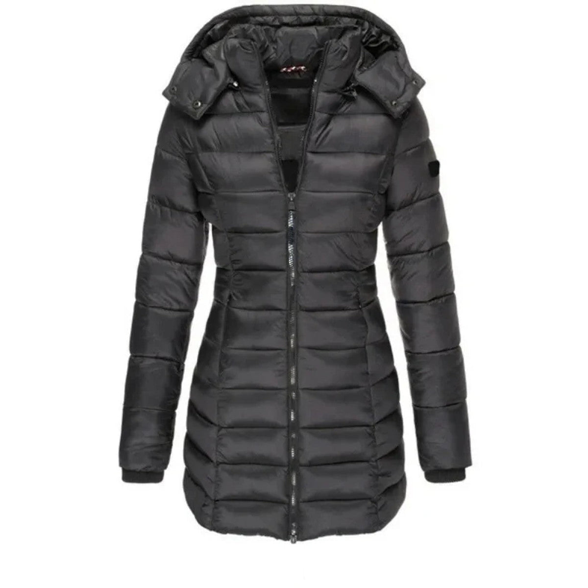 Cristina | Parka acolchada midi con capucha