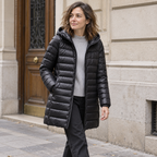 Judith | Chaquetón largo de plumón con capucha