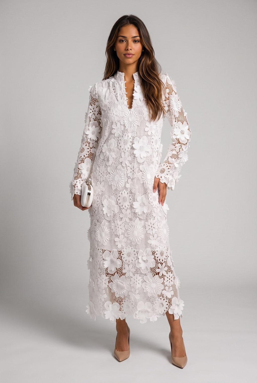Fiorenza | Vestido midi de encaje floral
