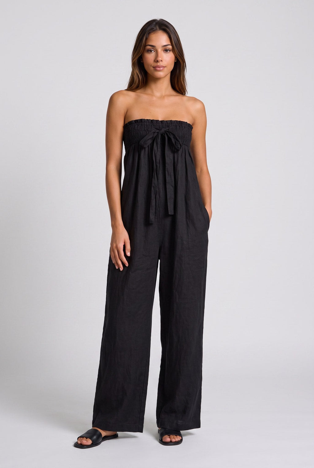 Alessia | Mono palabra de honor de mezcla de lino