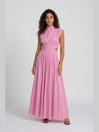 Selene | Vestido de cuello alto con cut-out