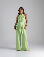 Arabella | Mono de cuello halter y pierna ancha