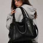 Léa | Bolso bandolera con cremalleras diagonales