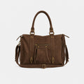Marion | Bolso de ante marrón con flecos