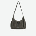 Alizée | Bolso hobo de cuadros caqui