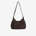 Alix | Bolso hobo de tela marrón