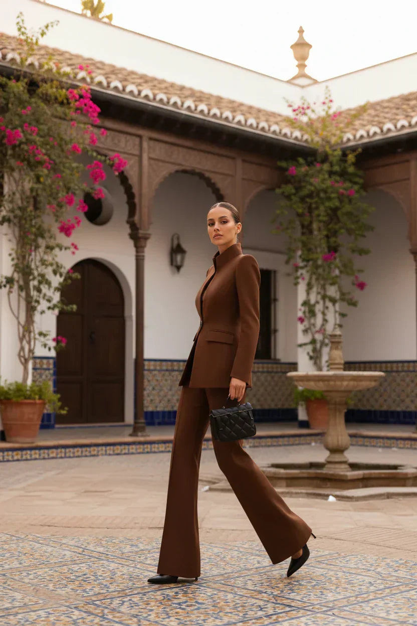 Chiara | Conjunto de americana y pantalón palazzo