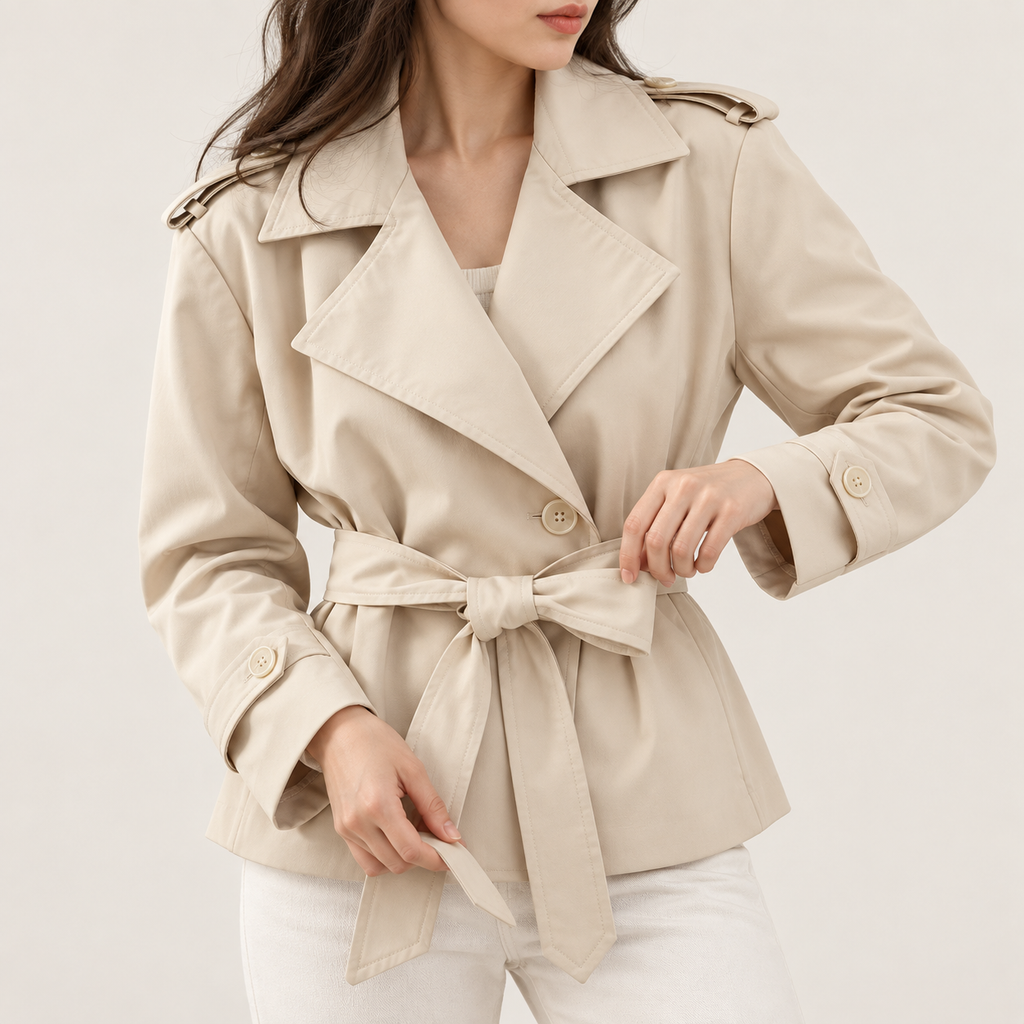 Antonia | Trench corto cruzado con cordón