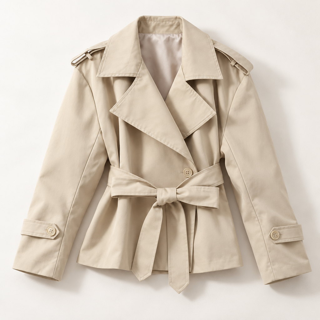 Antonia | Trench corto cruzado con cordón