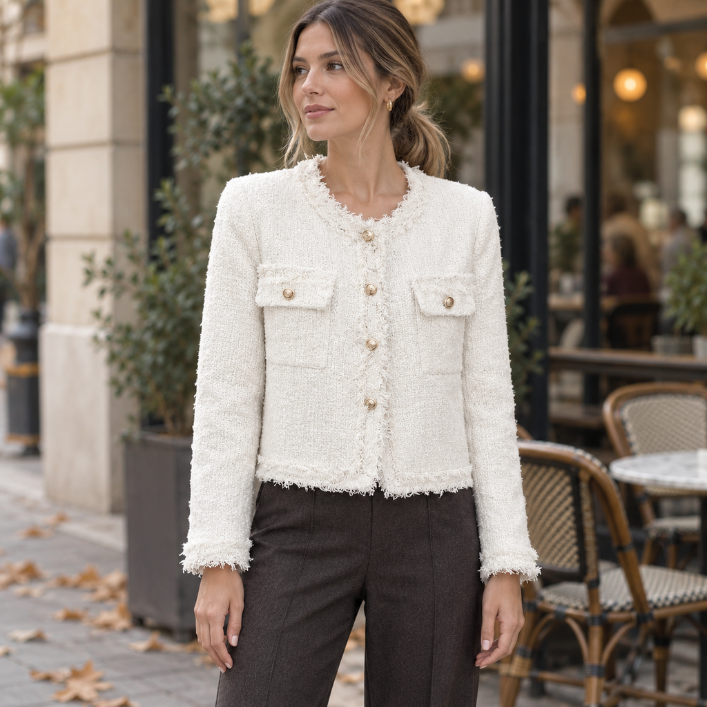 Tatiana | Chaqueta tweed con flecos