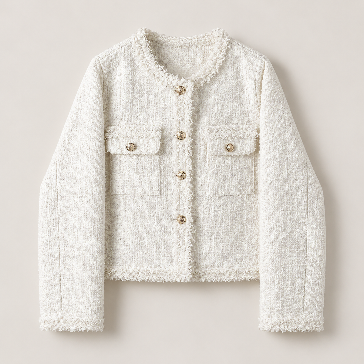 Tatiana | Chaqueta tweed con flecos