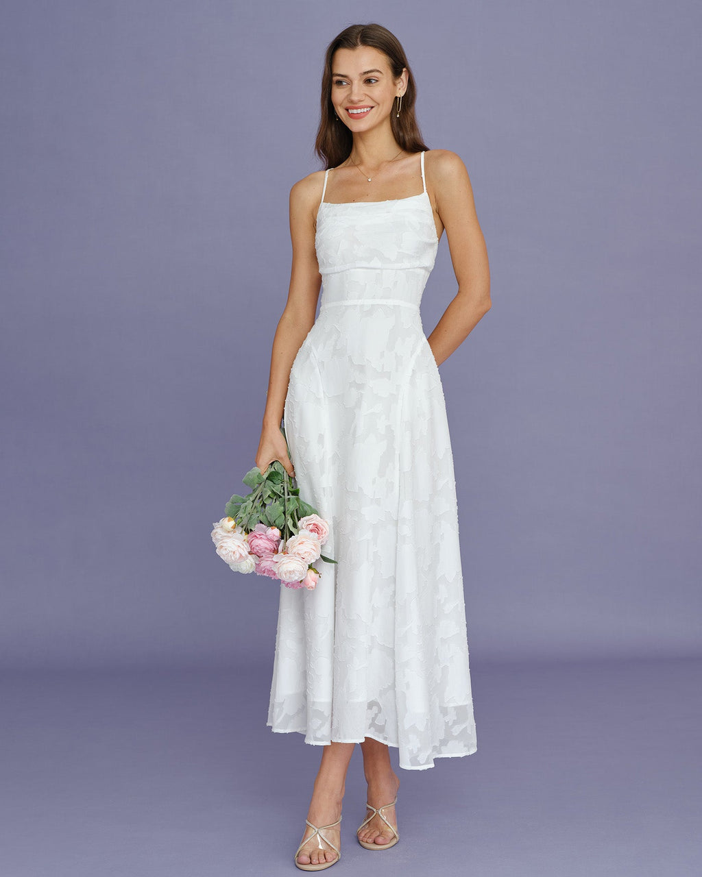Ambra | Vestido lencero largo de jacquard